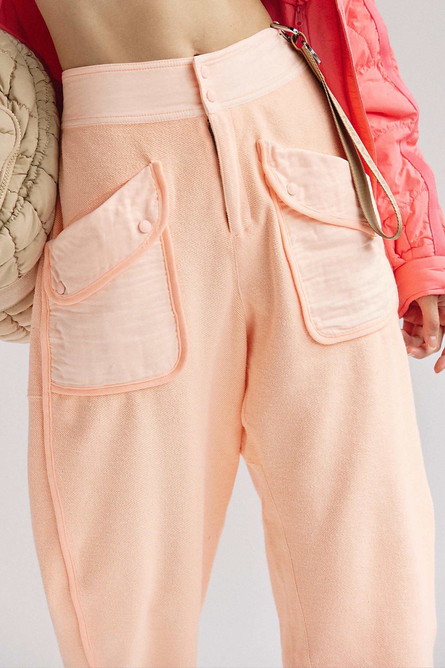 Free People timko pant in pastel peach