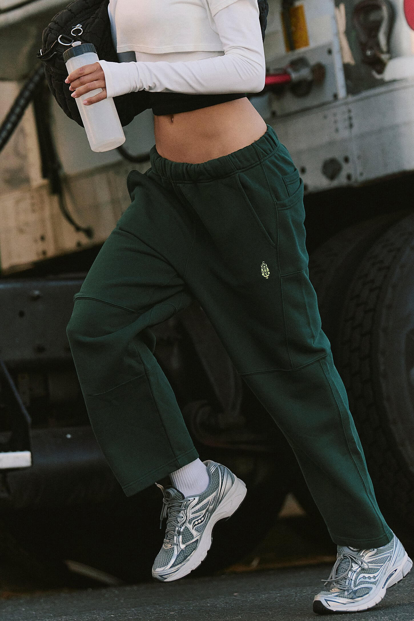 Free People Top Score Pant in evergreen