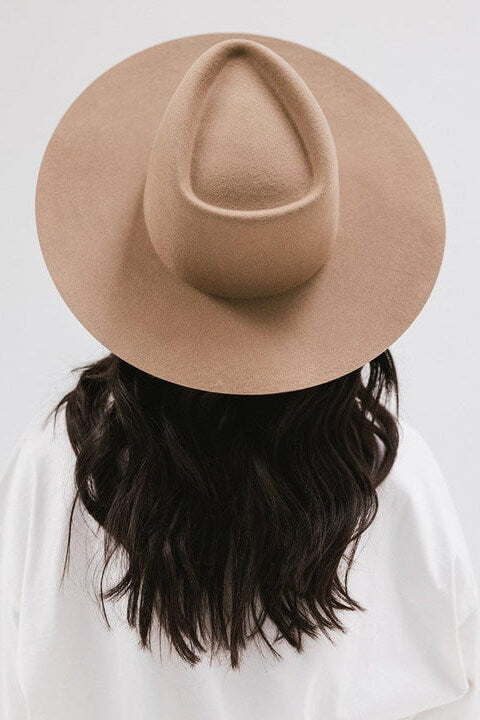 Gigi Pip Dakota triangle crown hat in brown