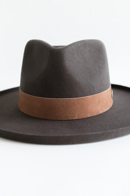 Gigi Pip Echo Park Fedora in dark earth