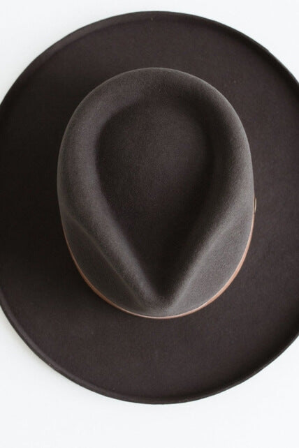 Gigi Pip Echo Park Fedora in dark earth