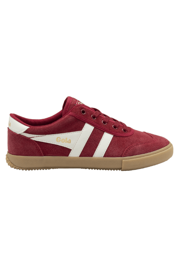 Gola Badminton shoe in red off white and gum