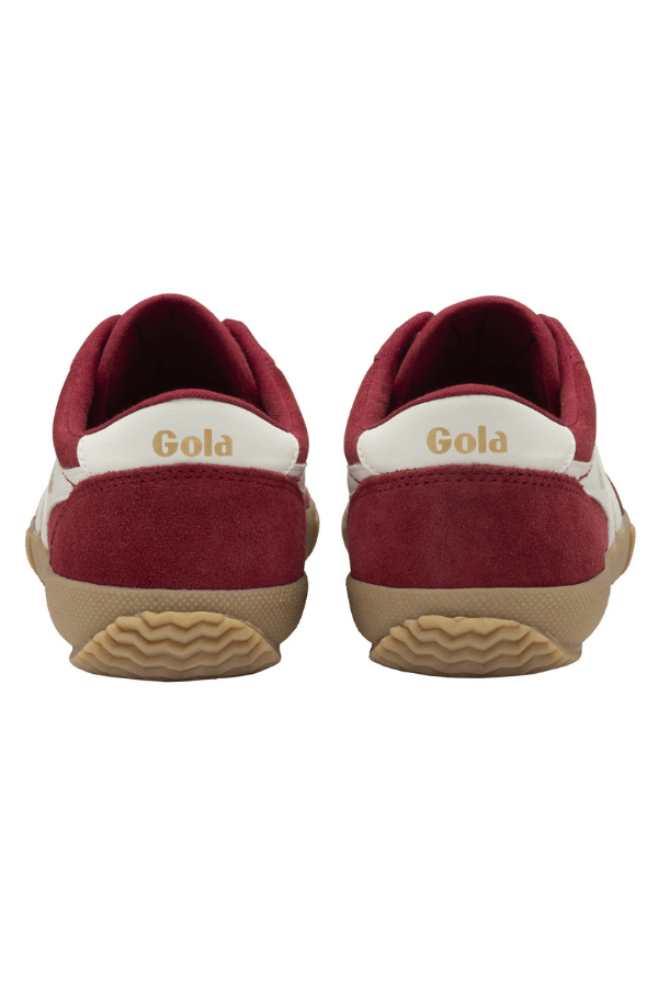 Gola Badminton shoe in red off white and gum