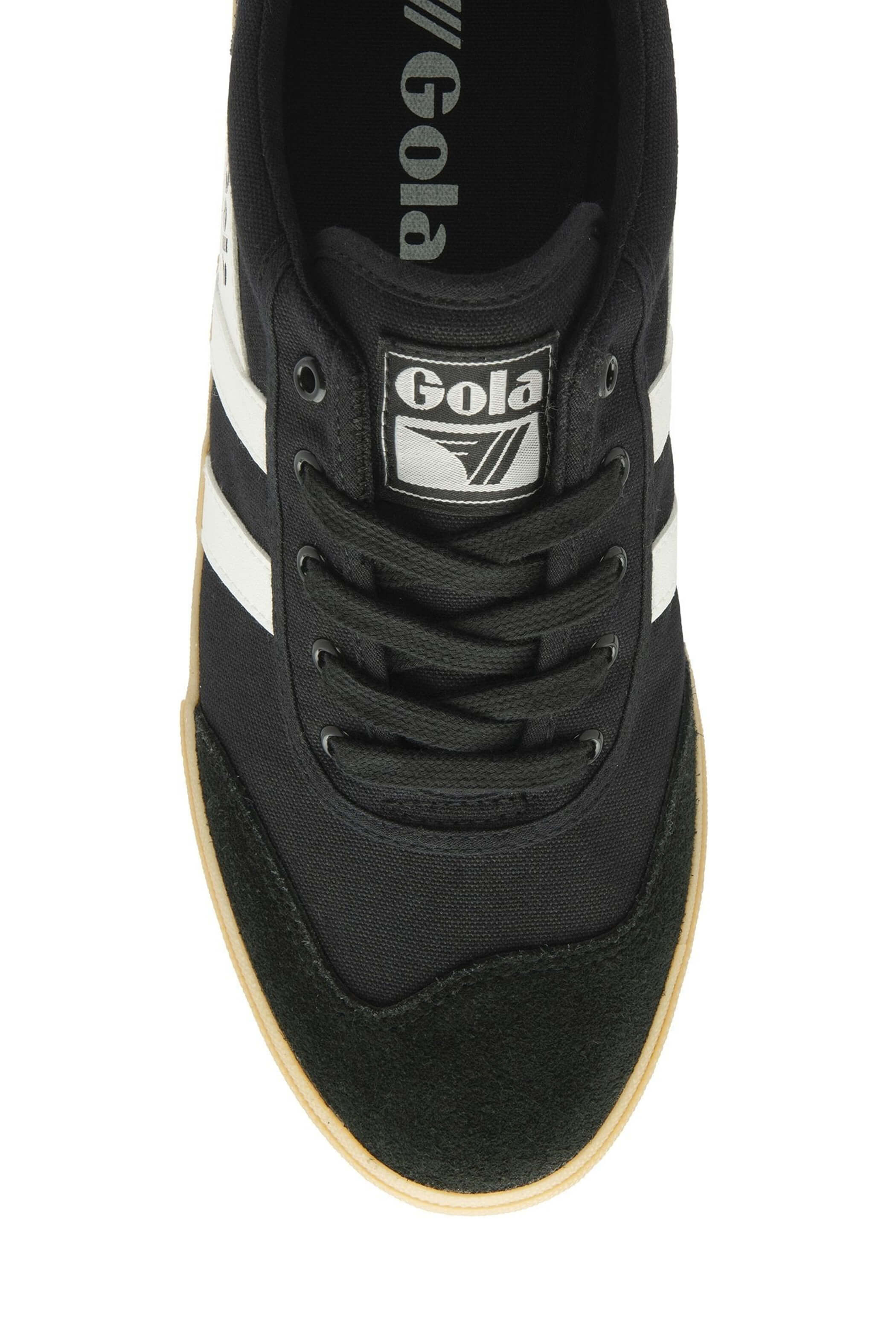 Gola badminton shoe in black off white and gum