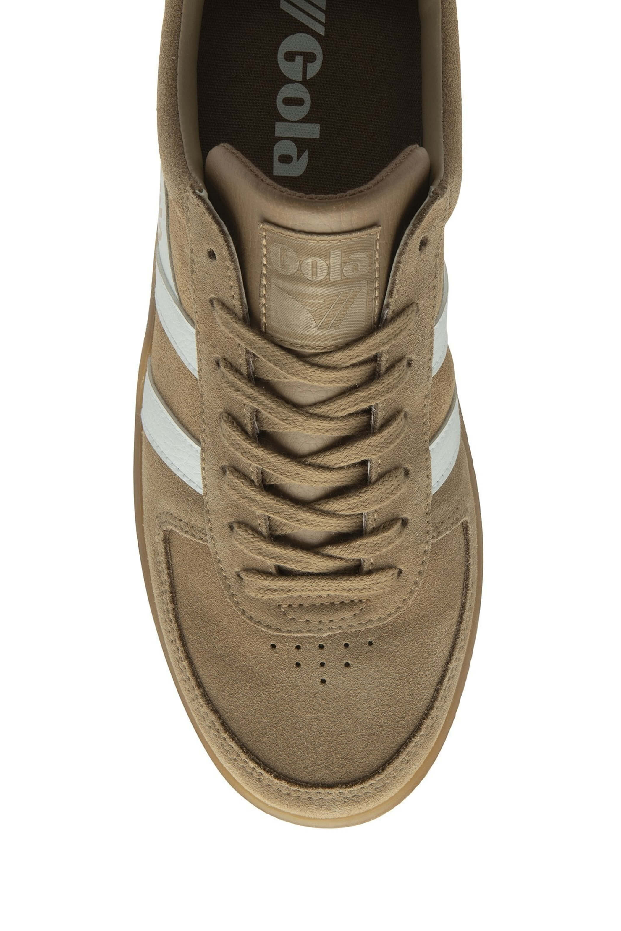 Gola grandslam shoe in light caramel white gum