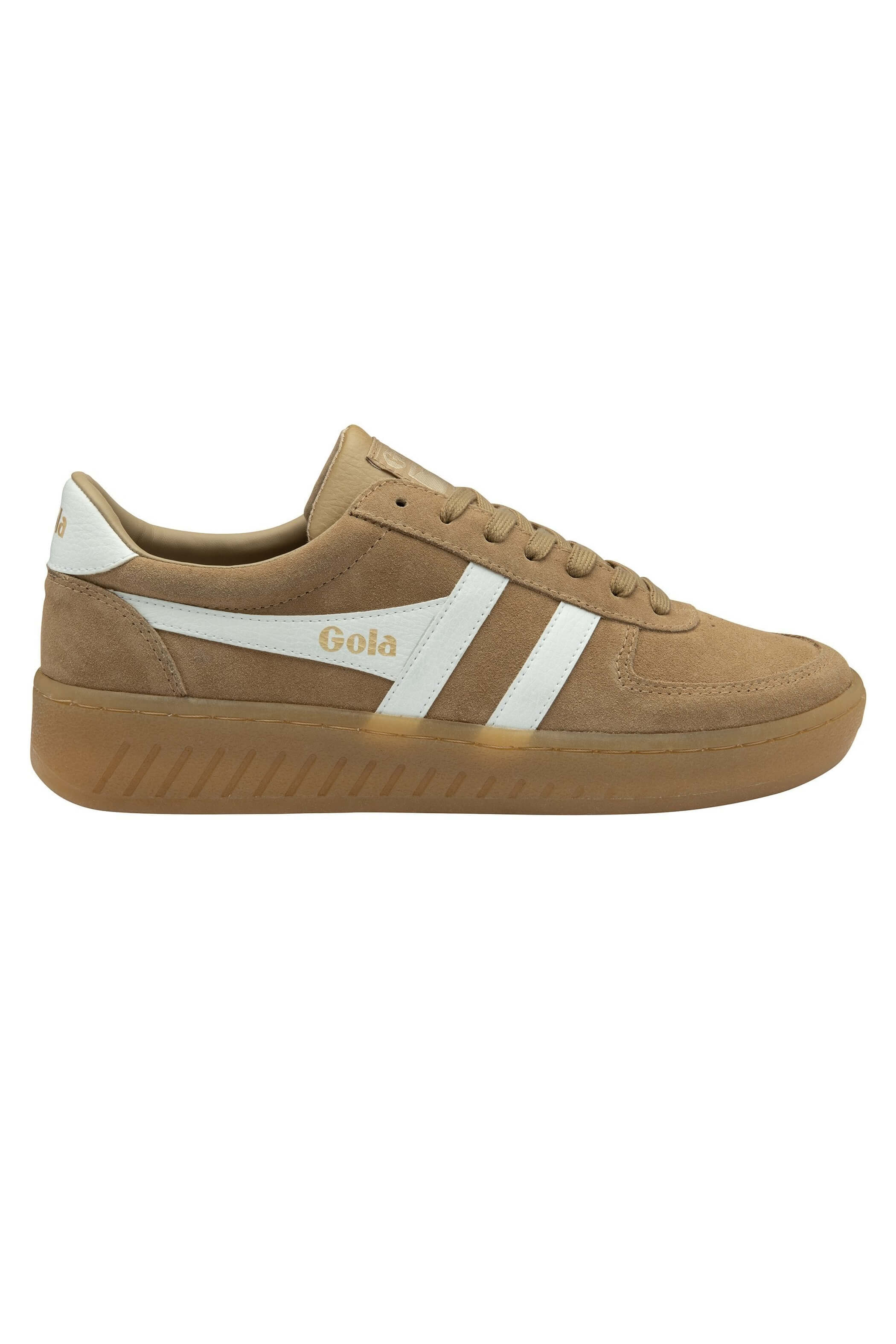 Gola grandslam shoe in light caramel white gum