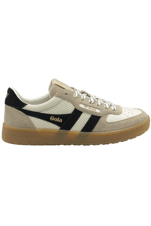 Gola Hawk Sneakers in off white bone and black