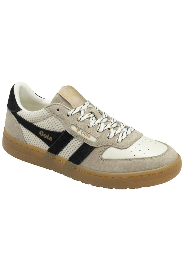 Gola Hawk Sneakers in off white bone and black