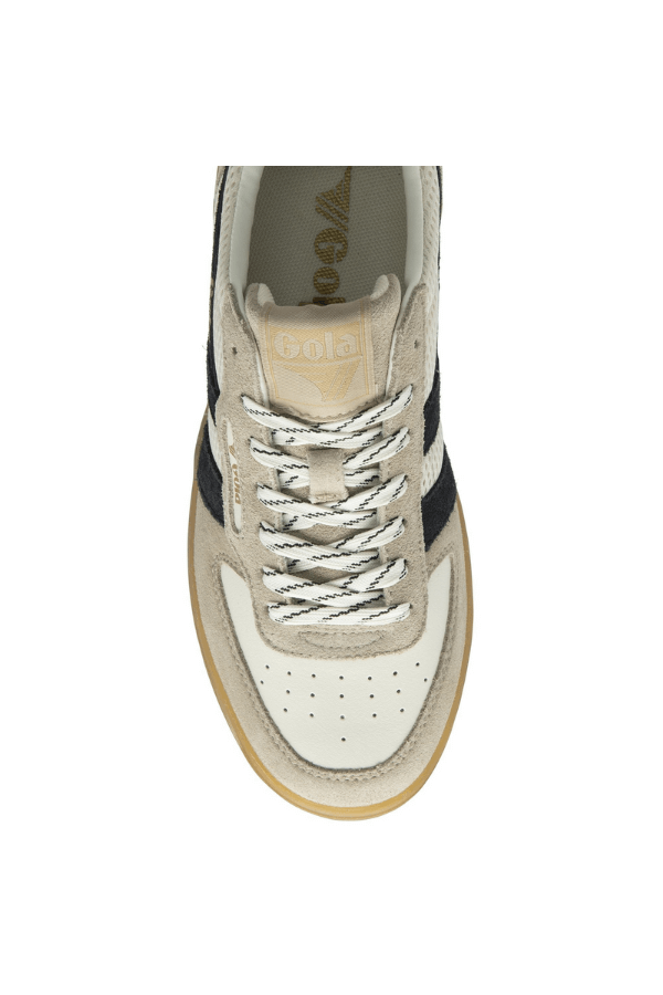 Gola Hawk Sneakers in off white bone and black