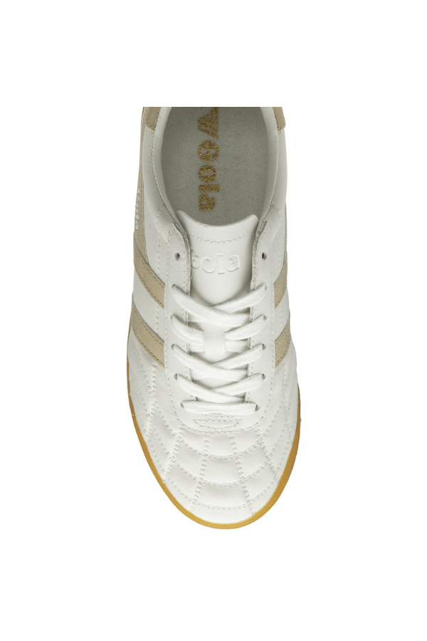 Gola Stadium Sneaker in white and gold