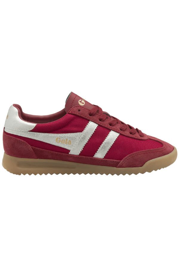 Gola Tornado Shoe in deep red and silver