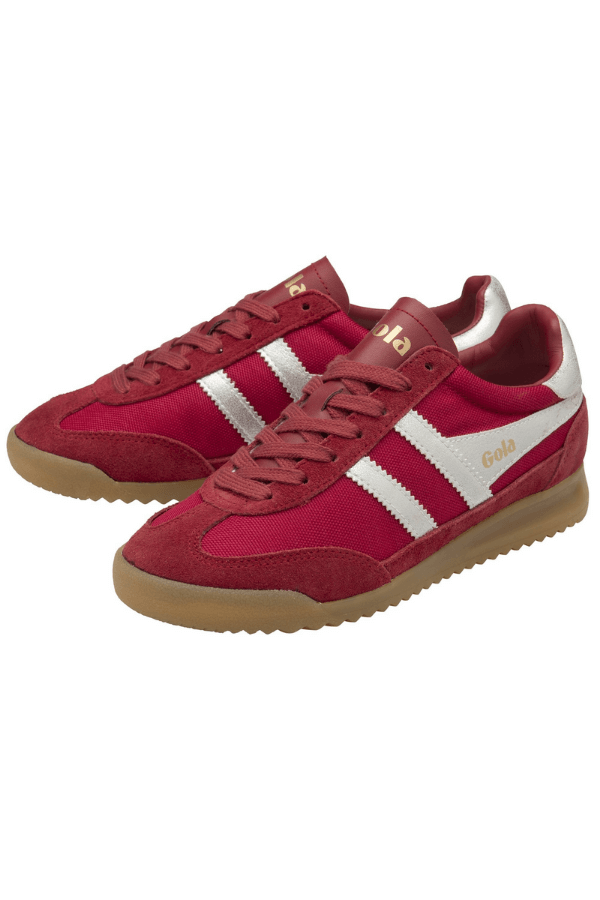Gola Tornado Shoe in deep red and silver