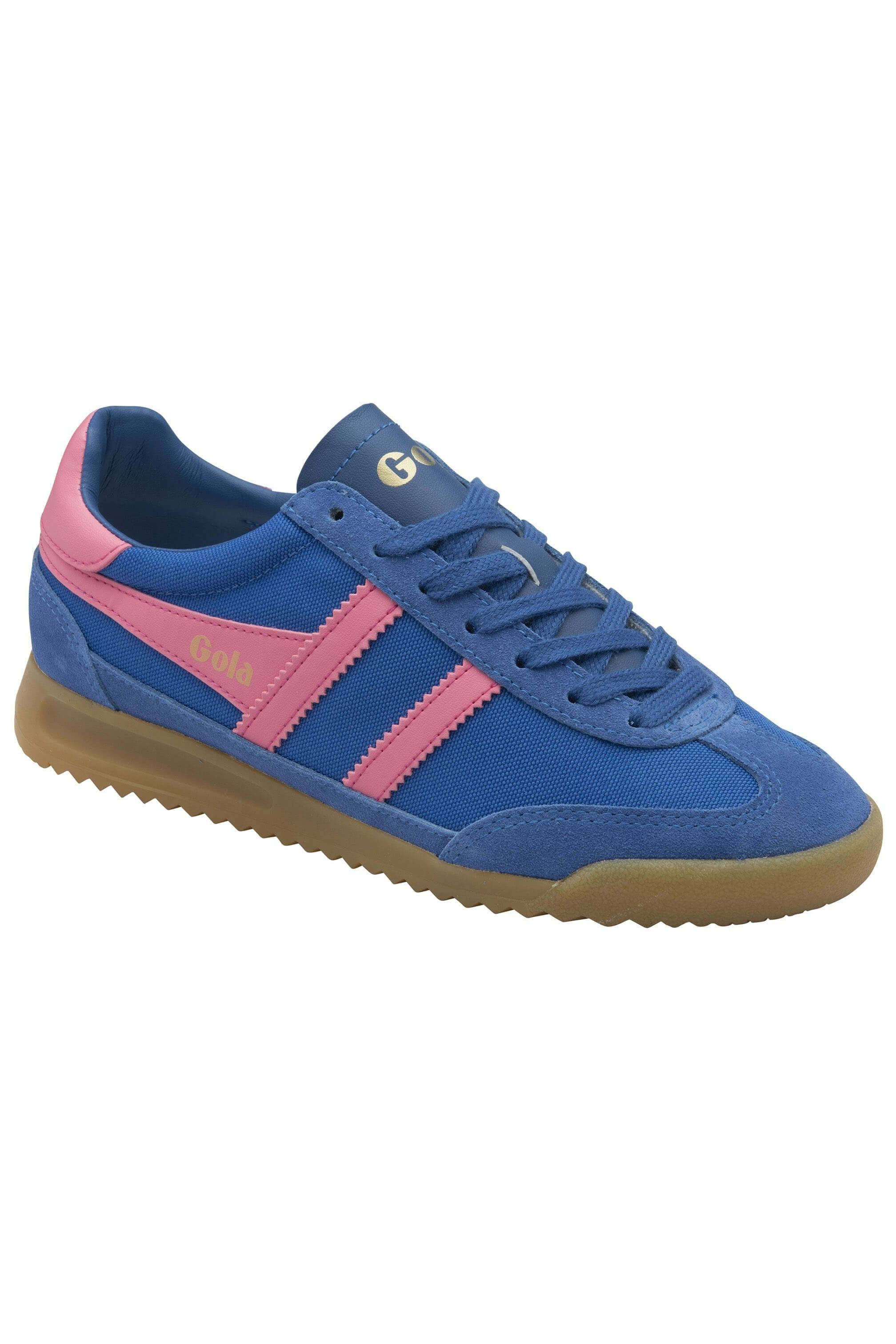 Gola tornado shoe in sapphire and pink fluro