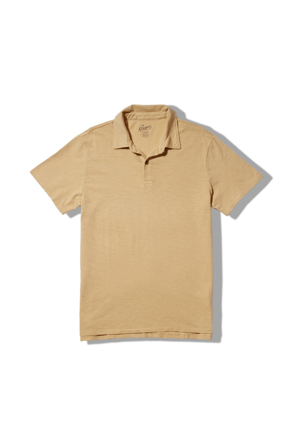 Grayers sunwashed 2 button polo in pineapple slice