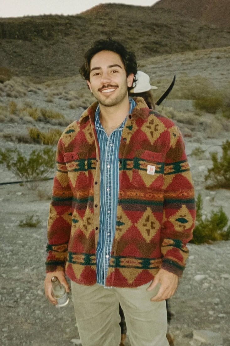 Howler Bros Allegheny Fleece in mitla motif brick