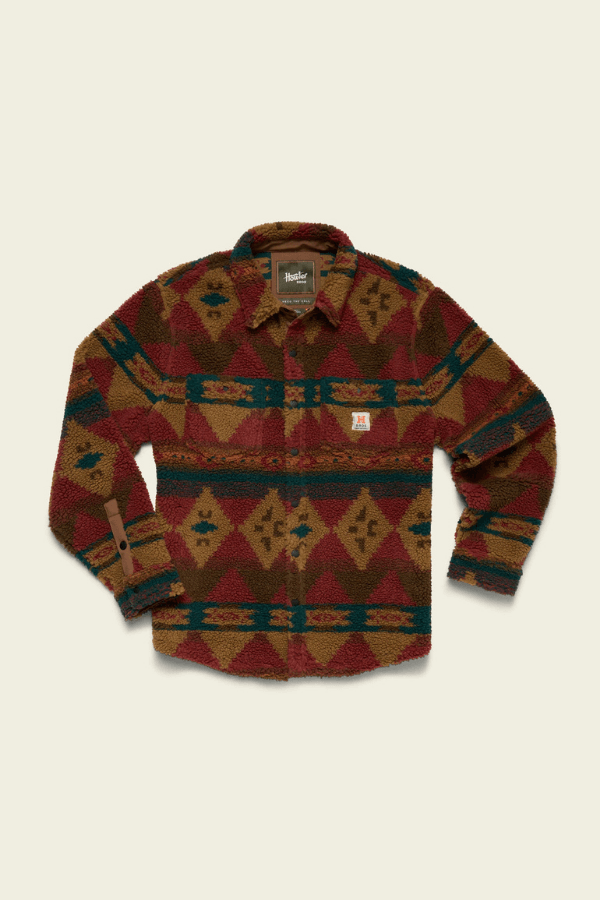 Howler Bros Allegheny Fleece in mitla motif brick
