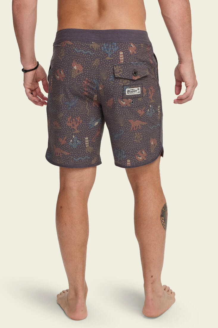 Howler Bros Bruja boardshorts in ecosistema antique black
