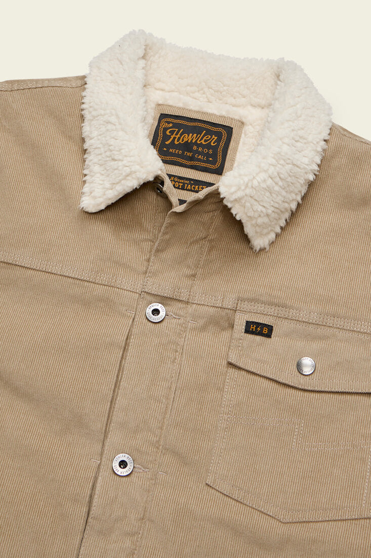 Howler Bros Fuzzy depot jacket in putty
