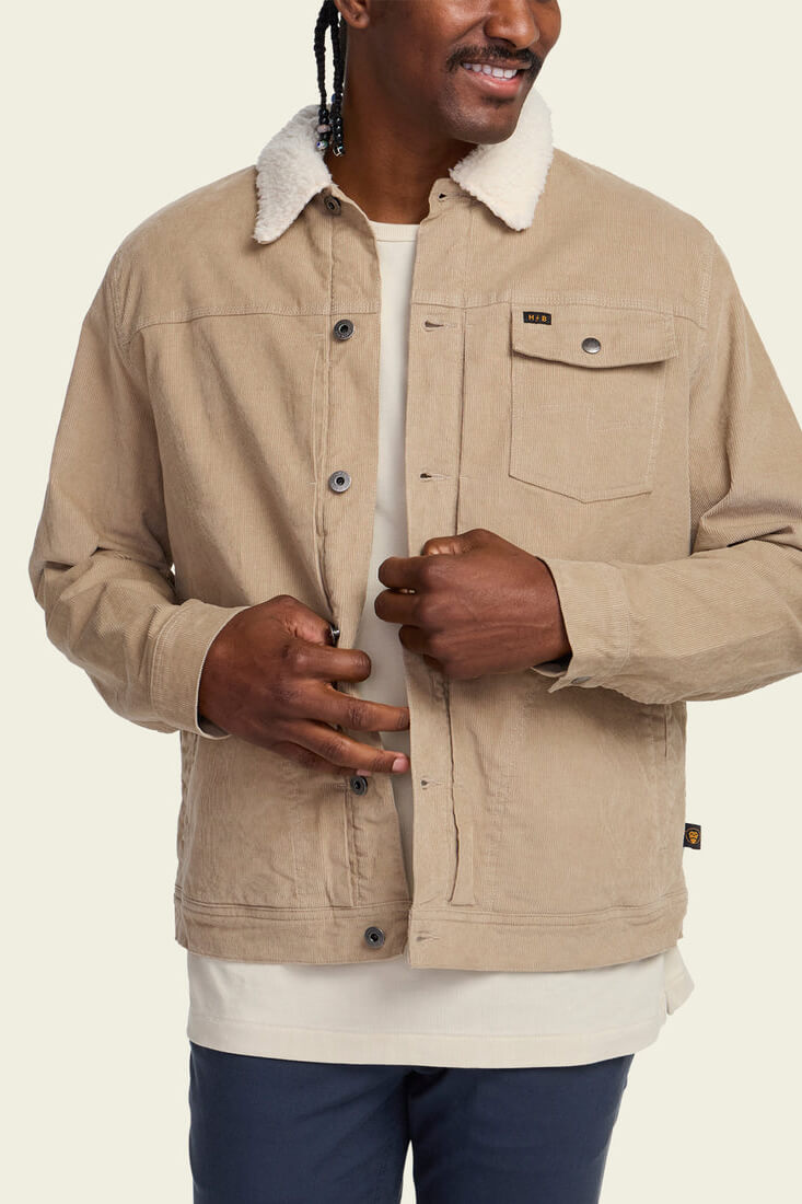 Howler Bros Fuzzy depot jacket in putty