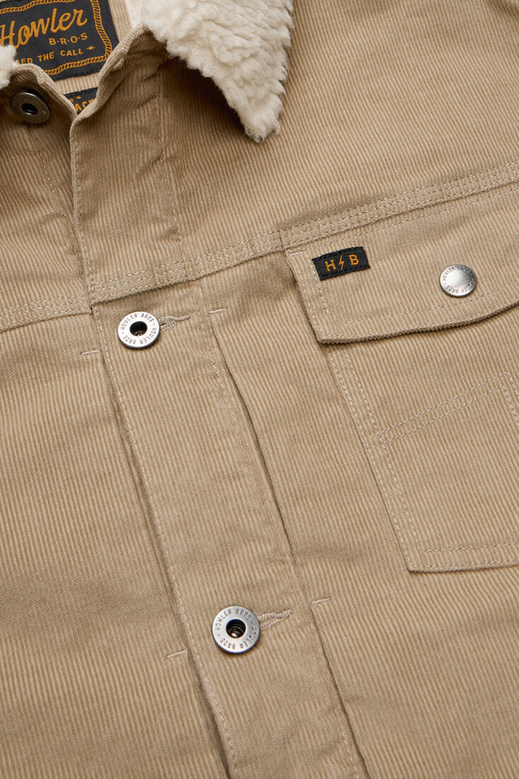 Howler Bros Fuzzy depot jacket in putty
