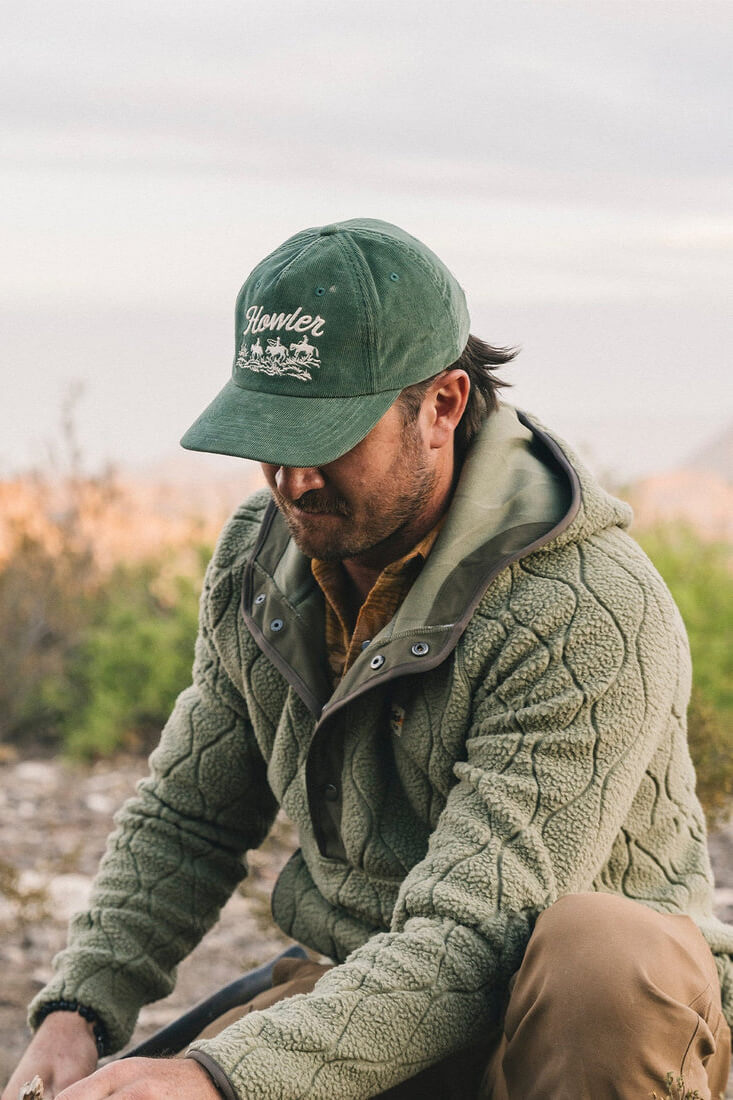 Howler Bros Howler Posse Standard Hat in forest corduroy