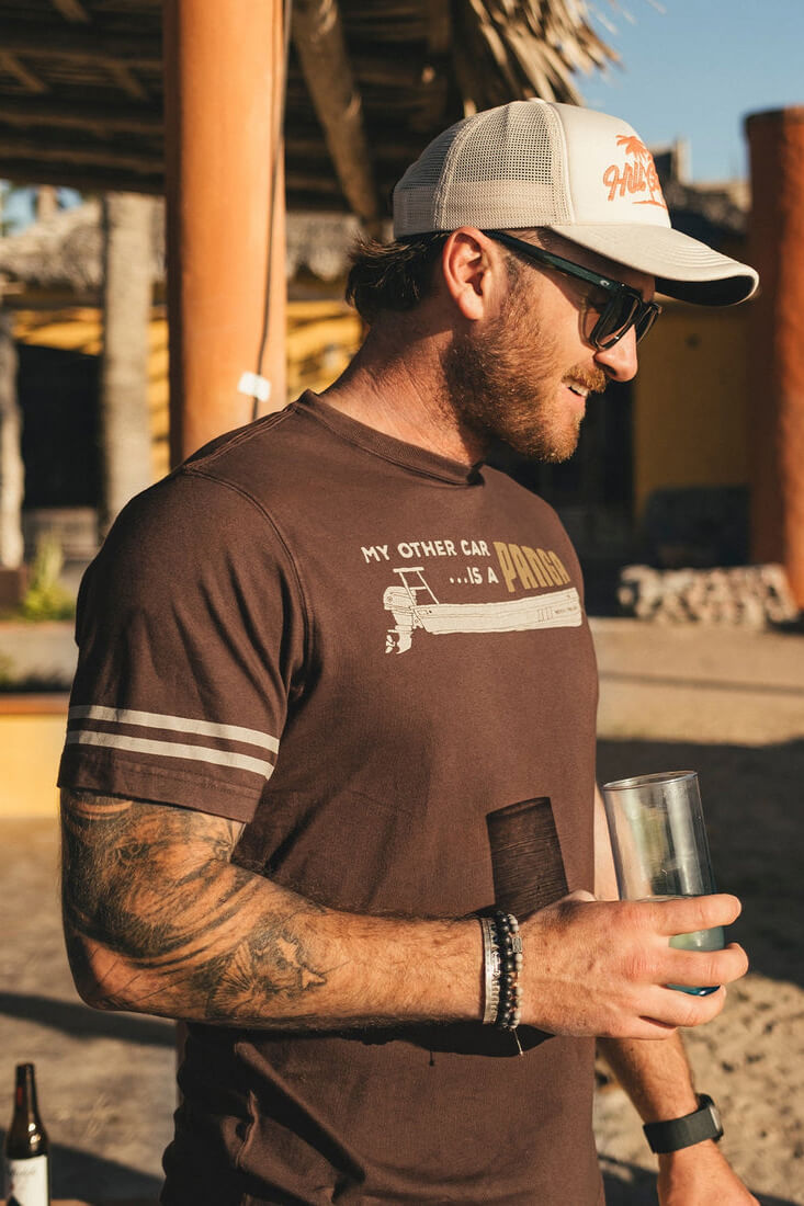 Howler Bros Panga T Shirt in mahogany
