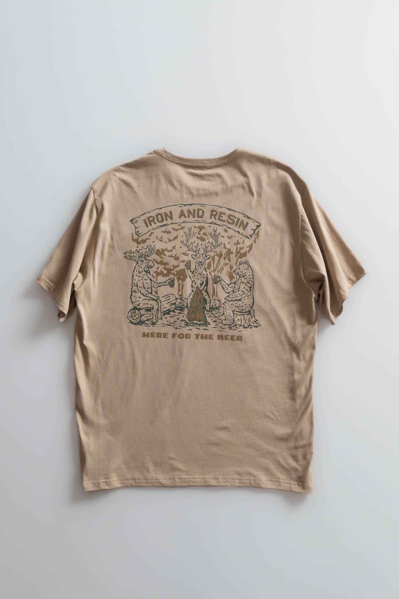 Here For The Beer Pocket Tee