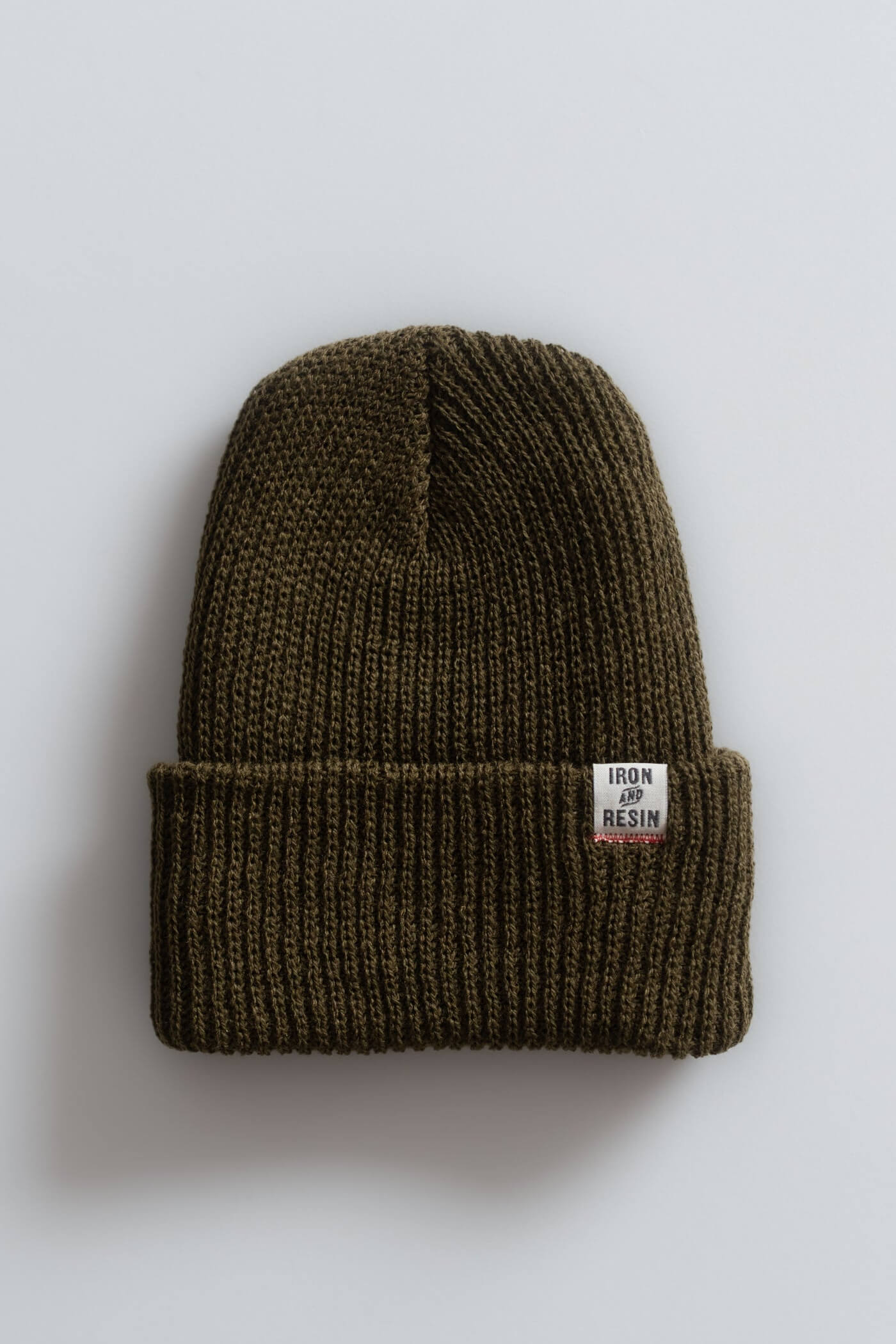 Iron & Resin Watchman beanie in olive drab