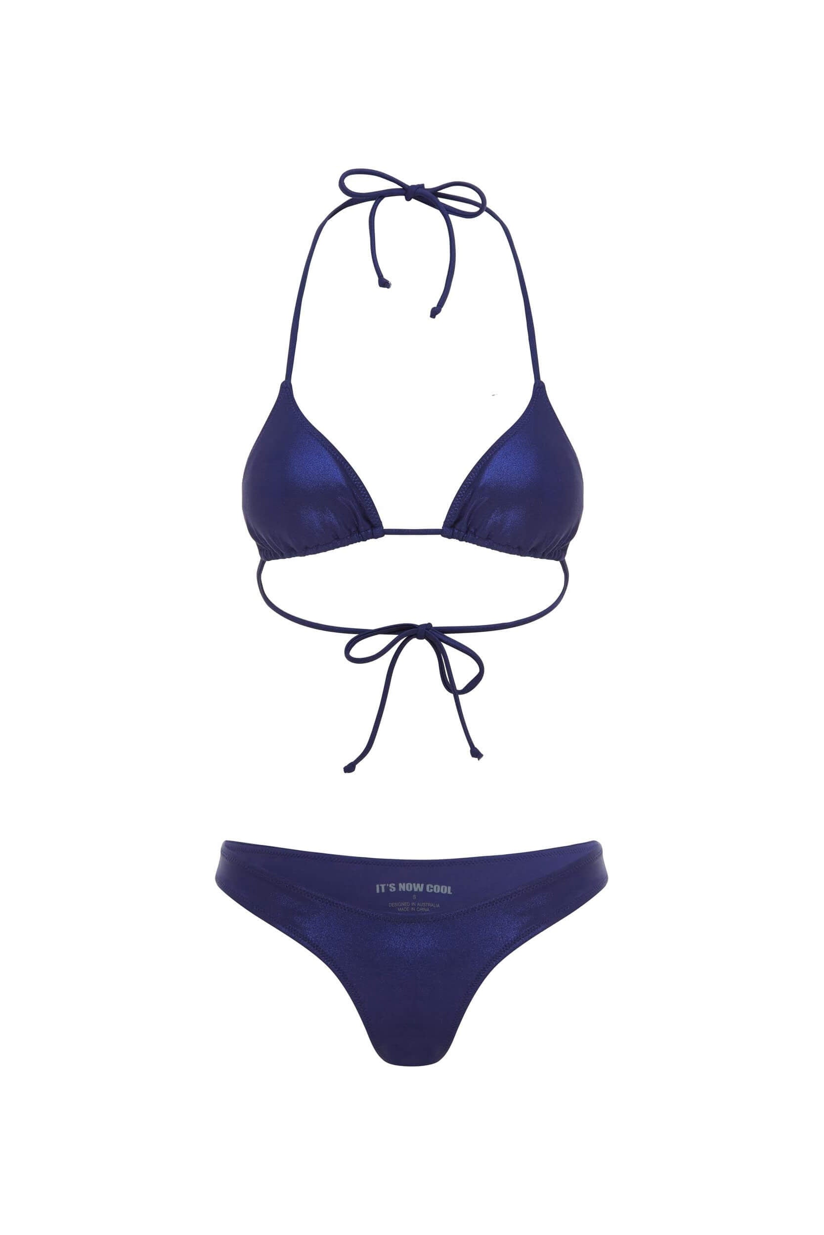 Its Now Cool luxe tri top in midnight