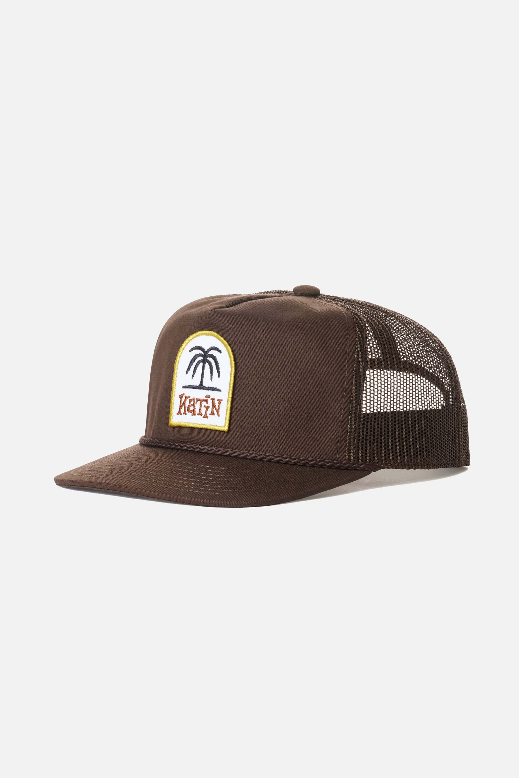 Katin K Palm Trucker Hat in dark brown