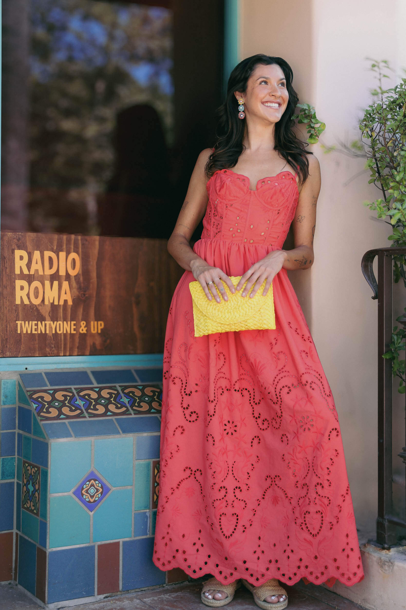 Womens maxi dress with corset style top and maxi skirt