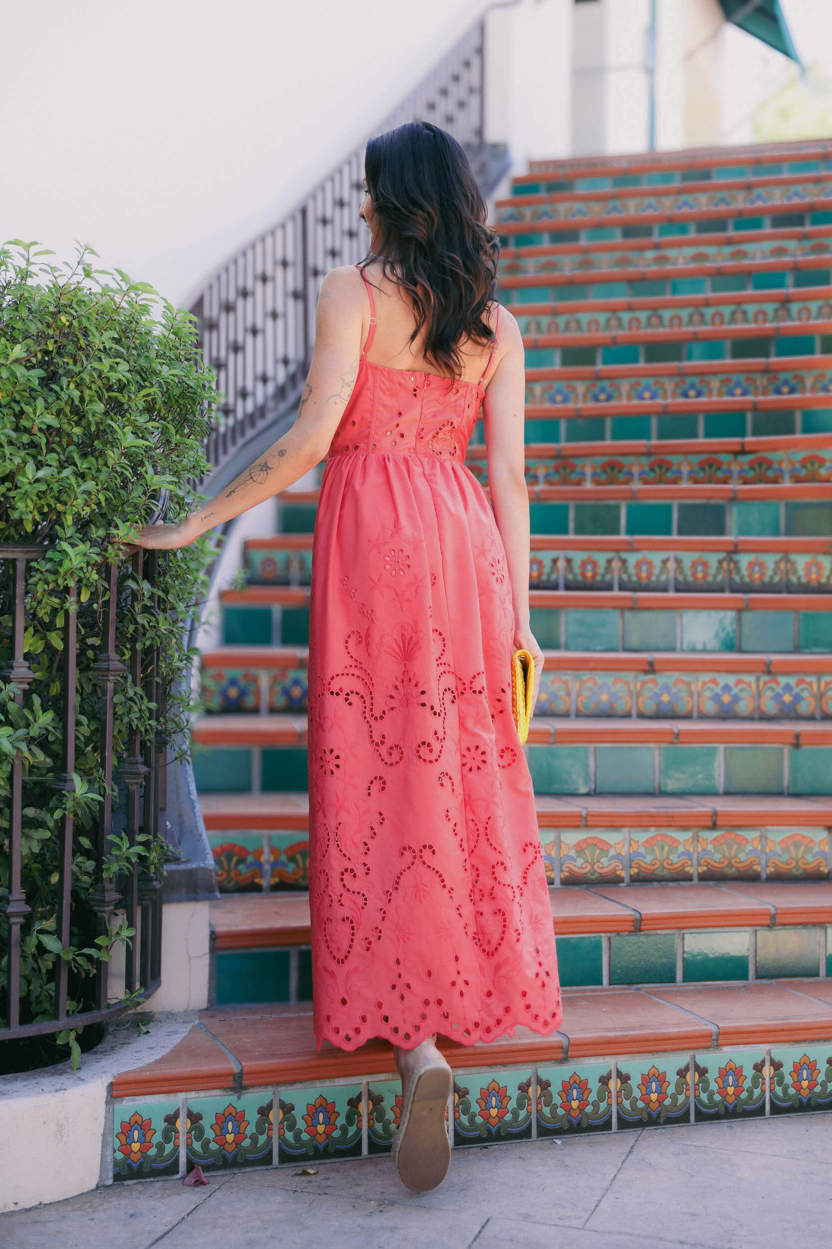 Womens maxi dress with zipper closure