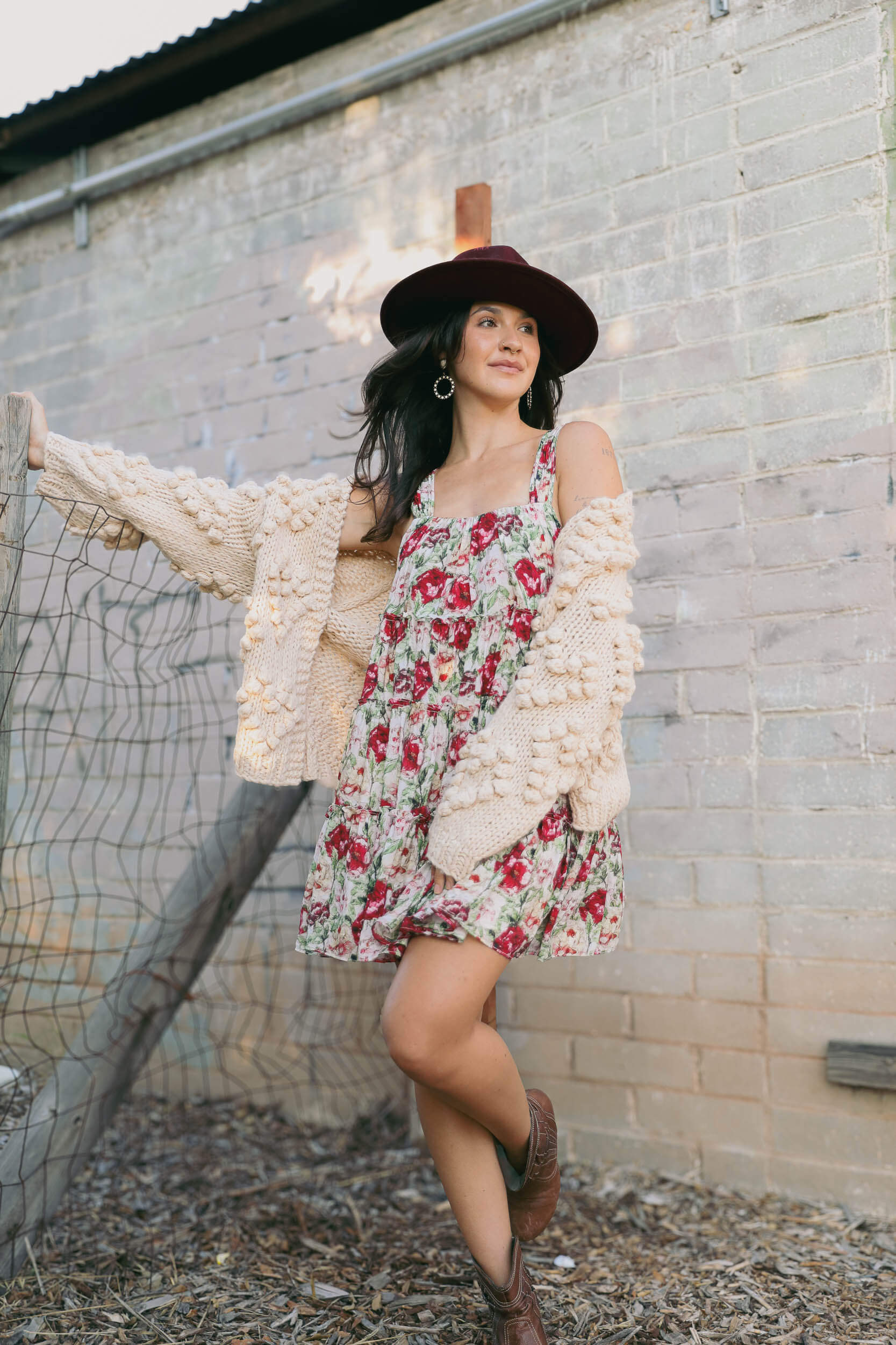 Womens chunky natural cardigan