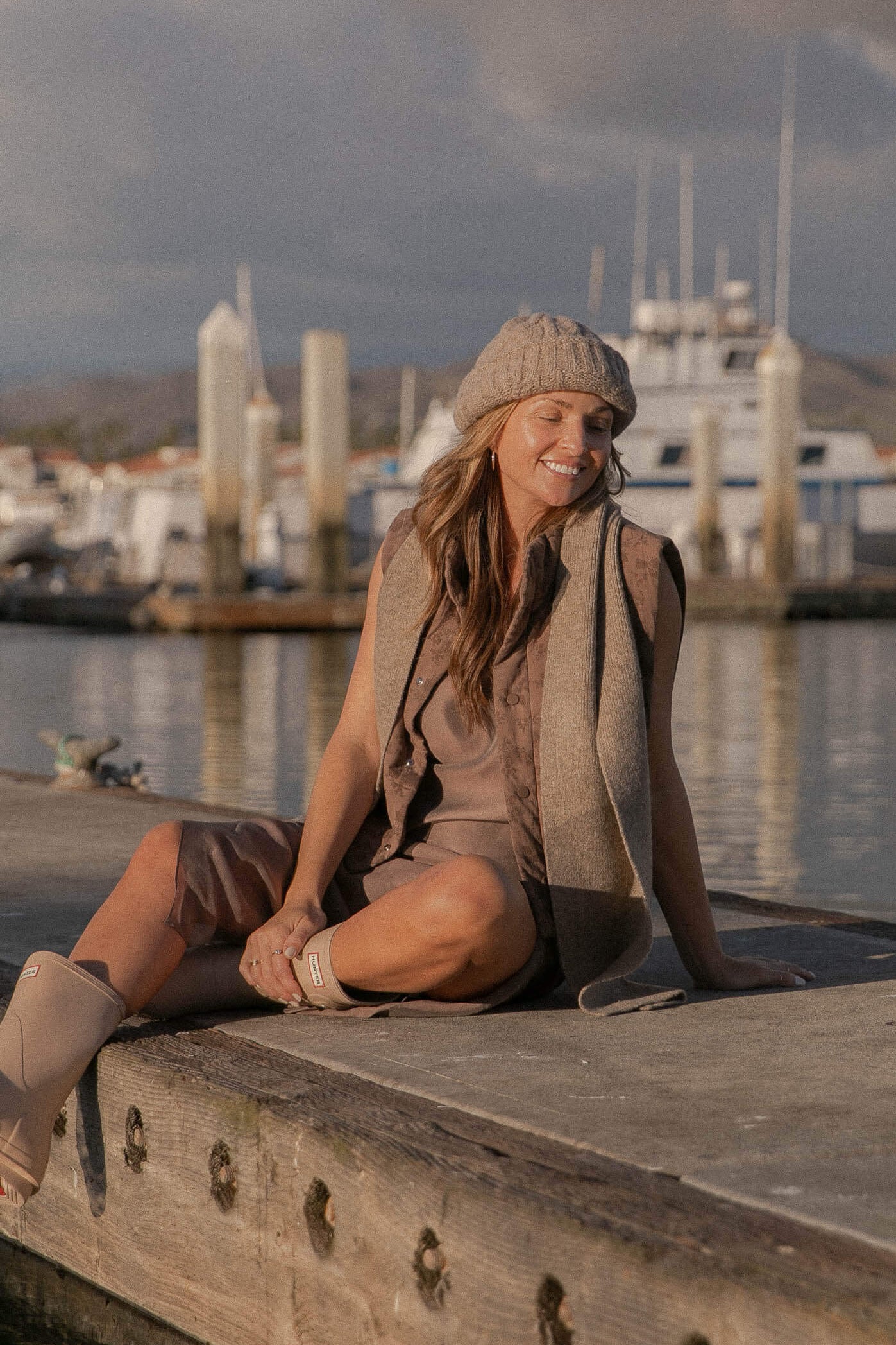 Womens knit chunky beanie