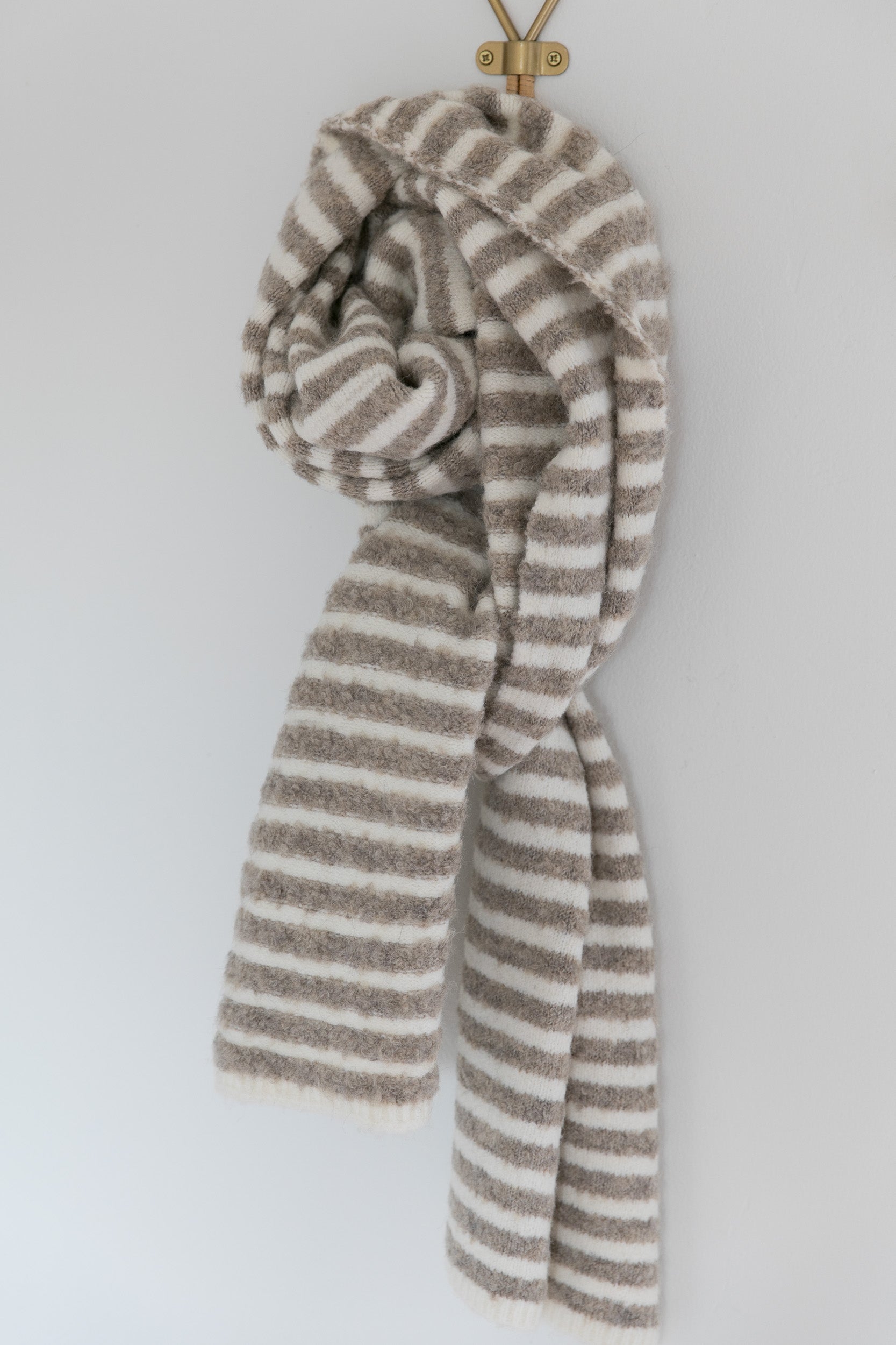 Toasty Rib Scarf striped taupe