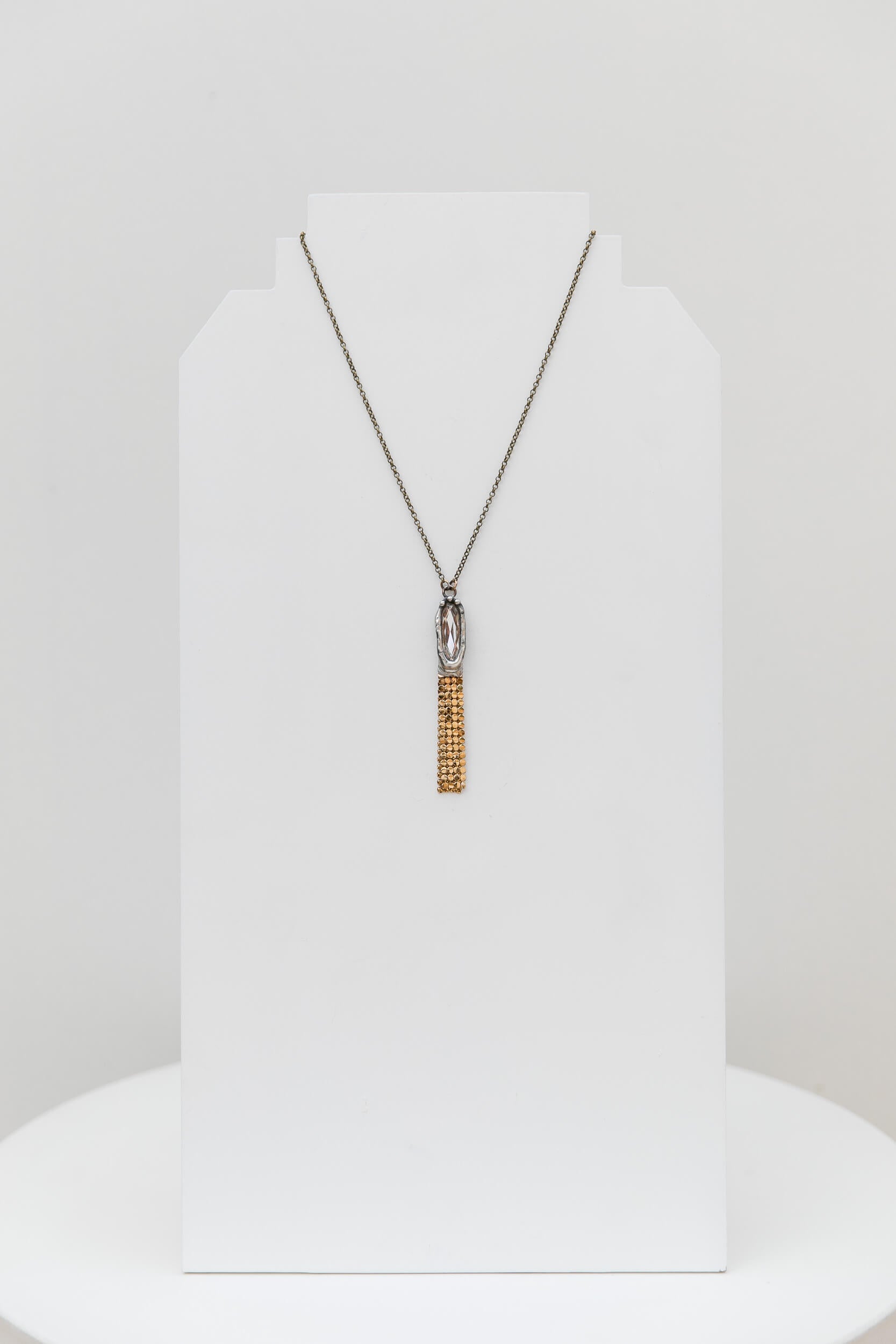 Crystal Gold Fringe Necklace 2