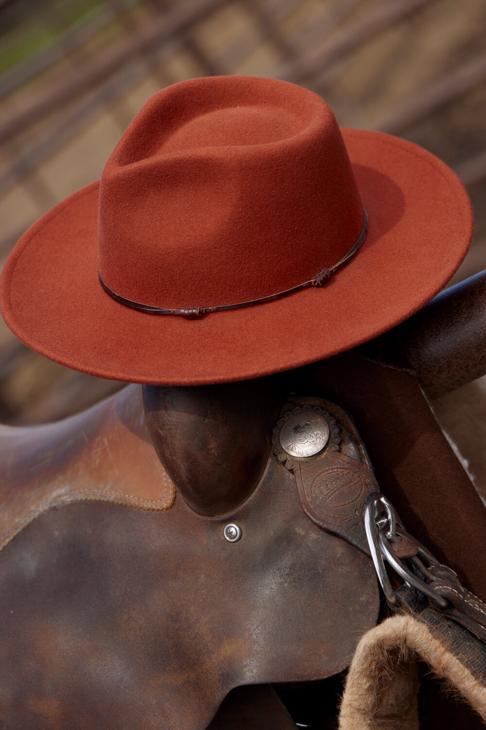 Red felt hat from wyeth