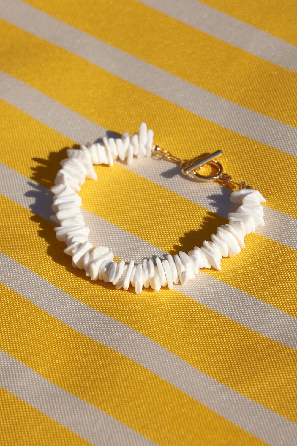 White puka shell inspired bracelet