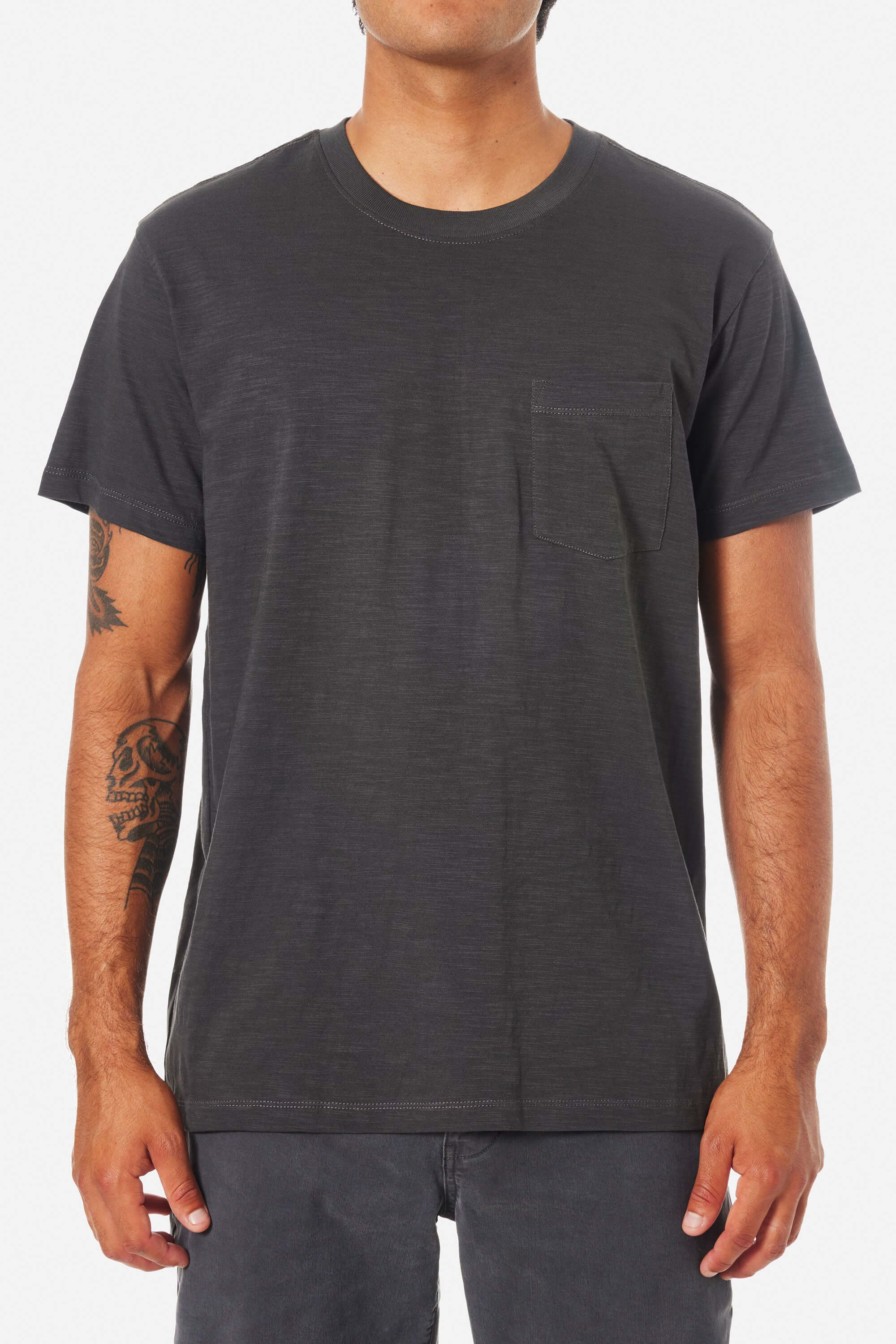Katin slub base tee in black wash