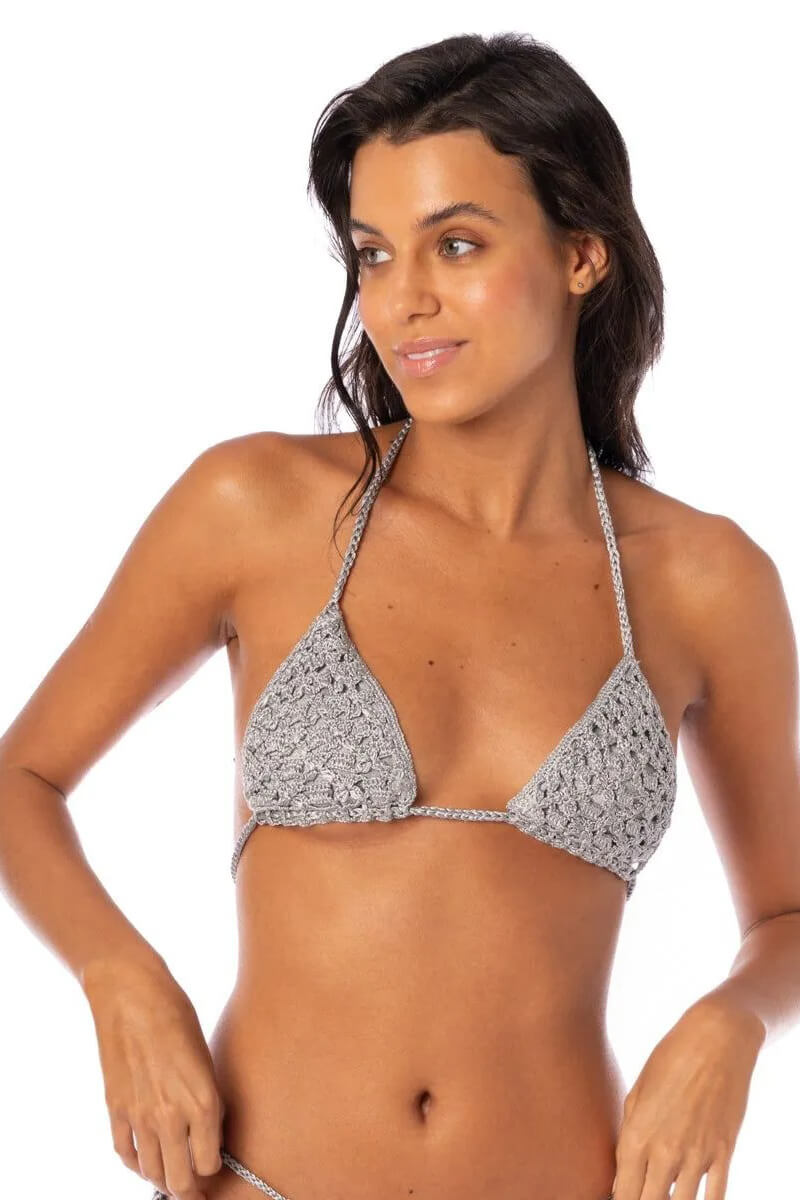 Maaji balms bikini top in sparkle mesh
