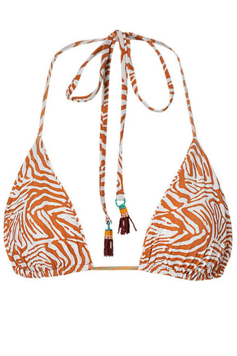 Maaji edge triangle bikini top in nostalgic florals