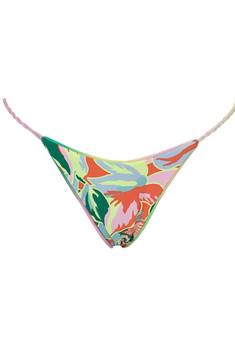Maaji midi braided bikini bottom in ombre prism