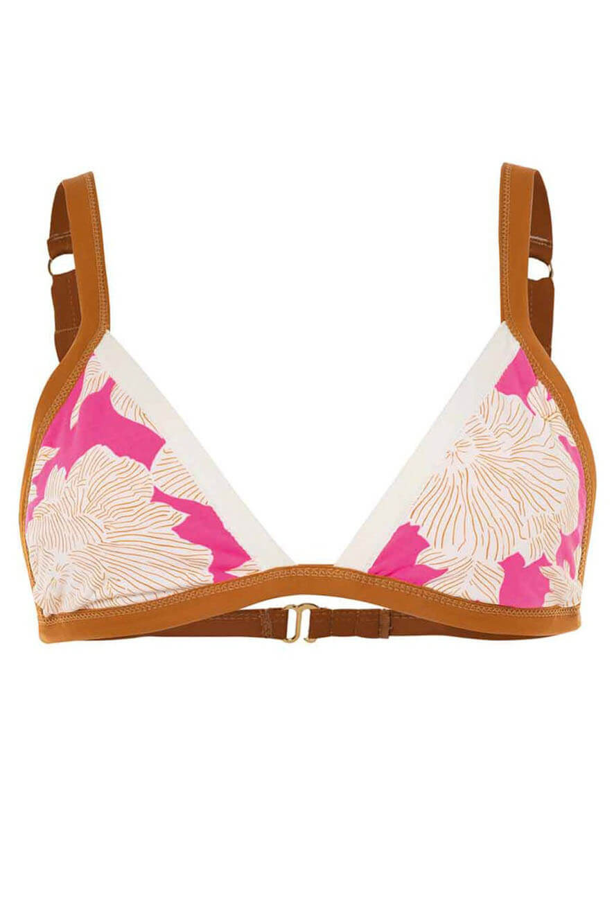 Maaji rewind triangle bikini top in radiant pink