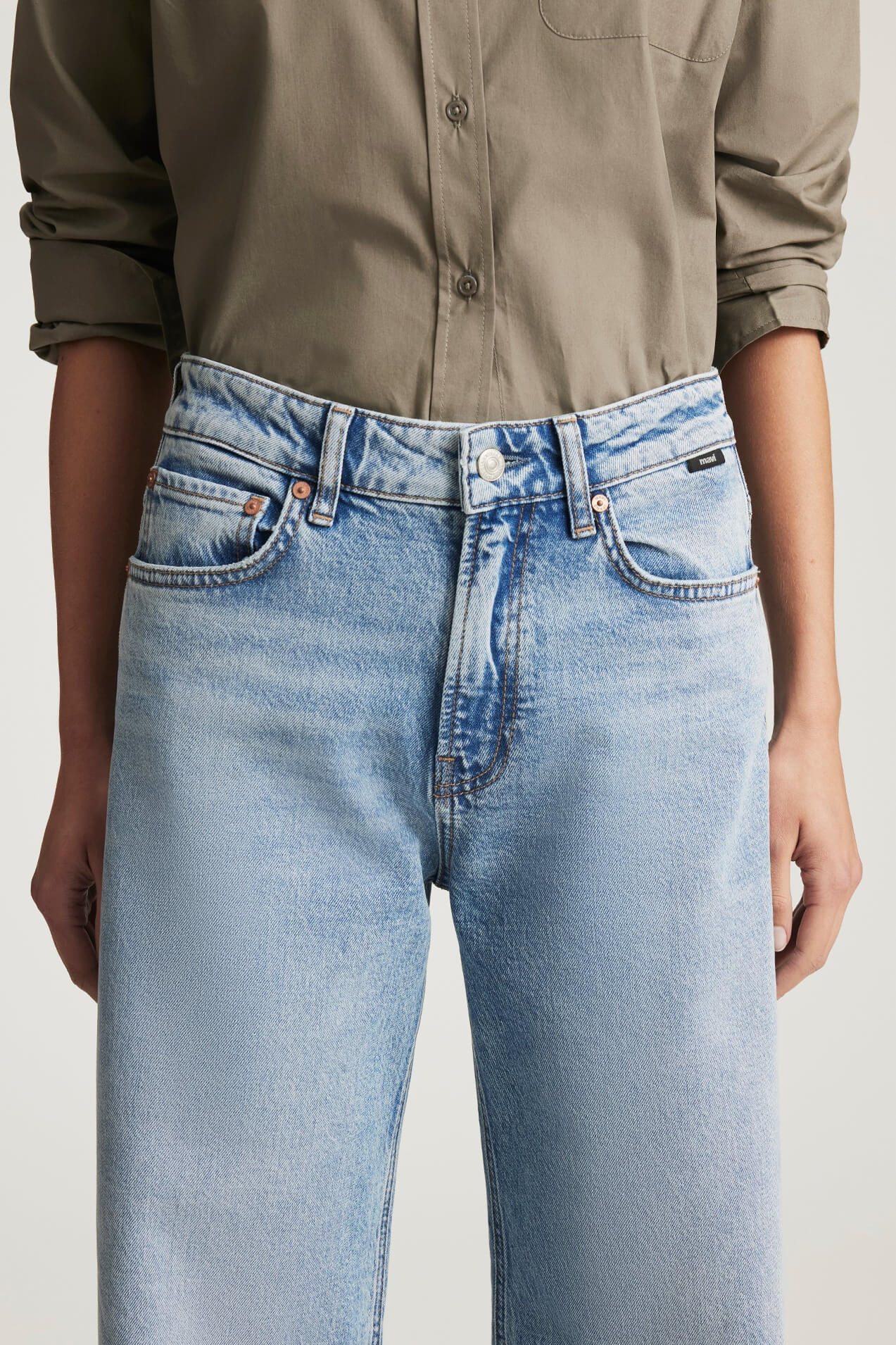 Mavi Florida Wide Legs in light brushed classic blue