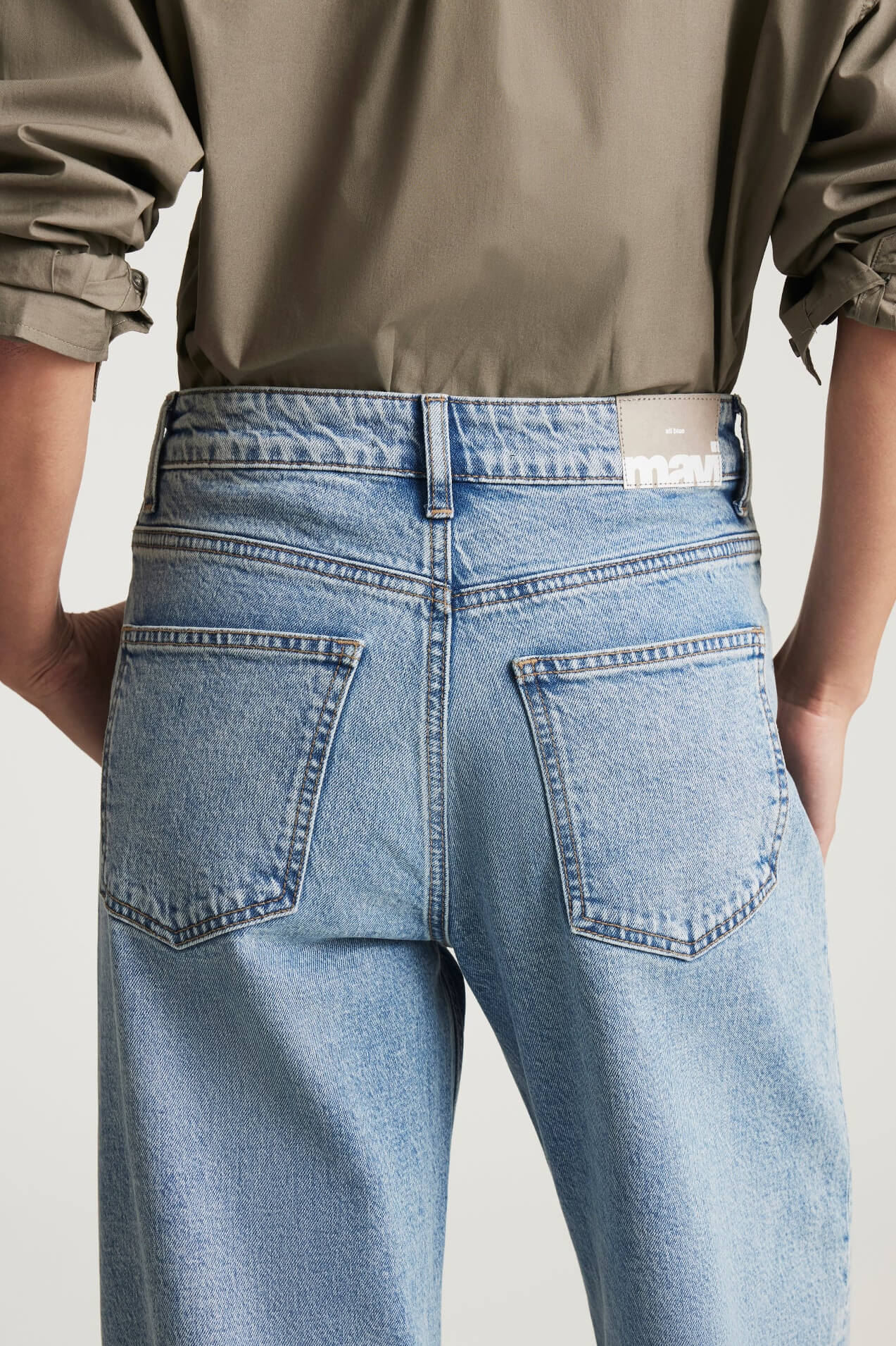 Mavi Florida Wide Legs in light brushed classic blue