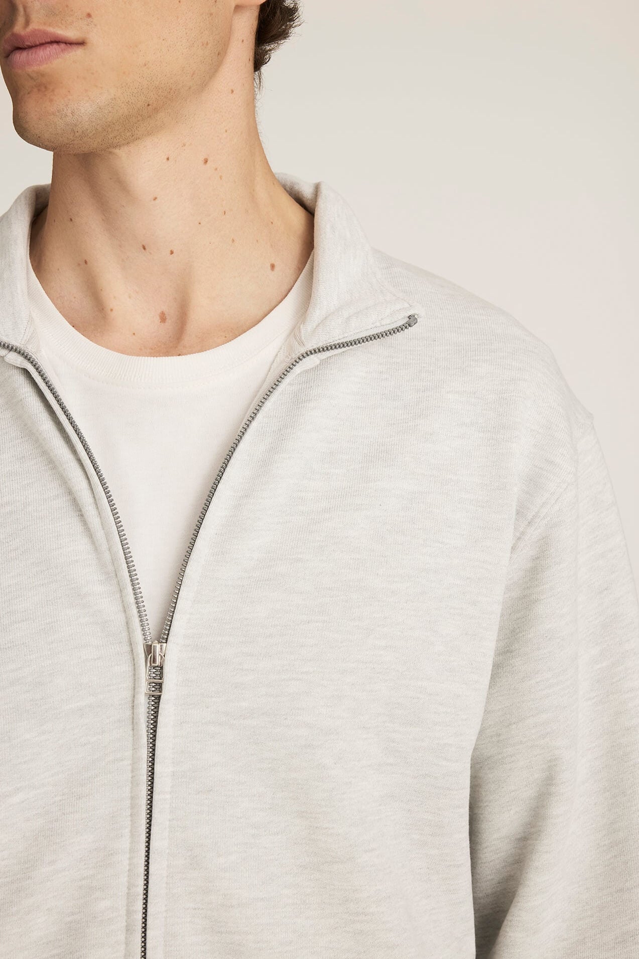 Mavi Full Zip Sweatshirt in kar melange