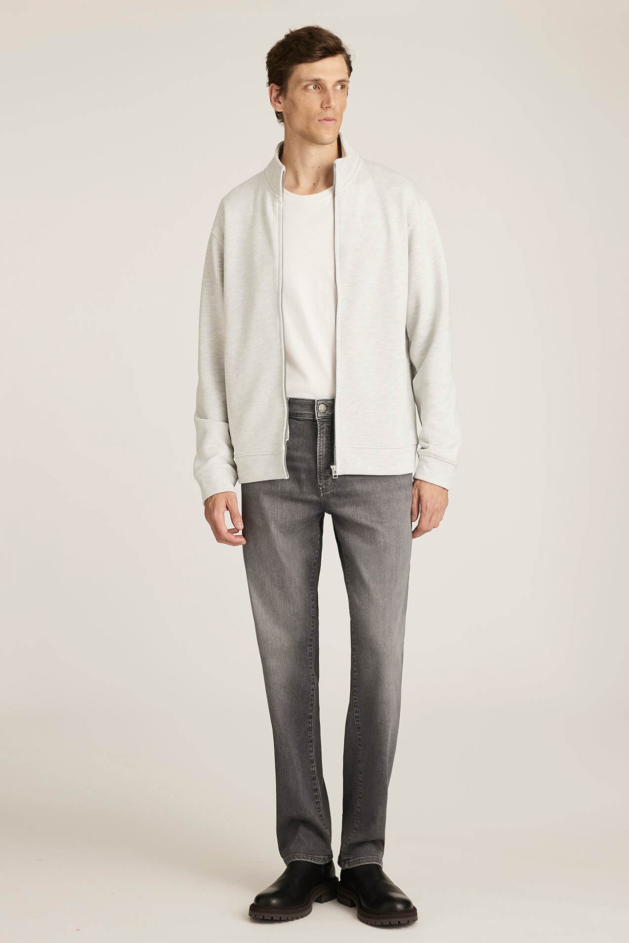 Mavi Full Zip Sweatshirt in kar melange