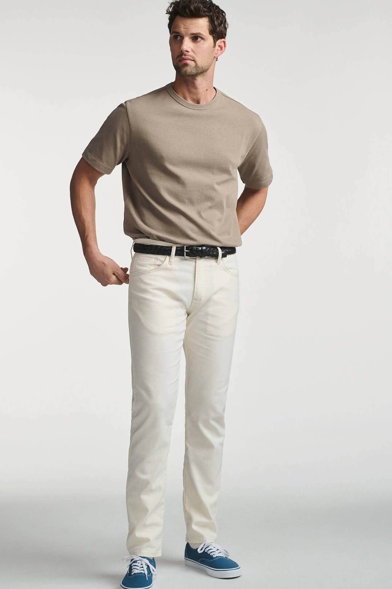 Mavi Jeans Jake linen slim leg in off white