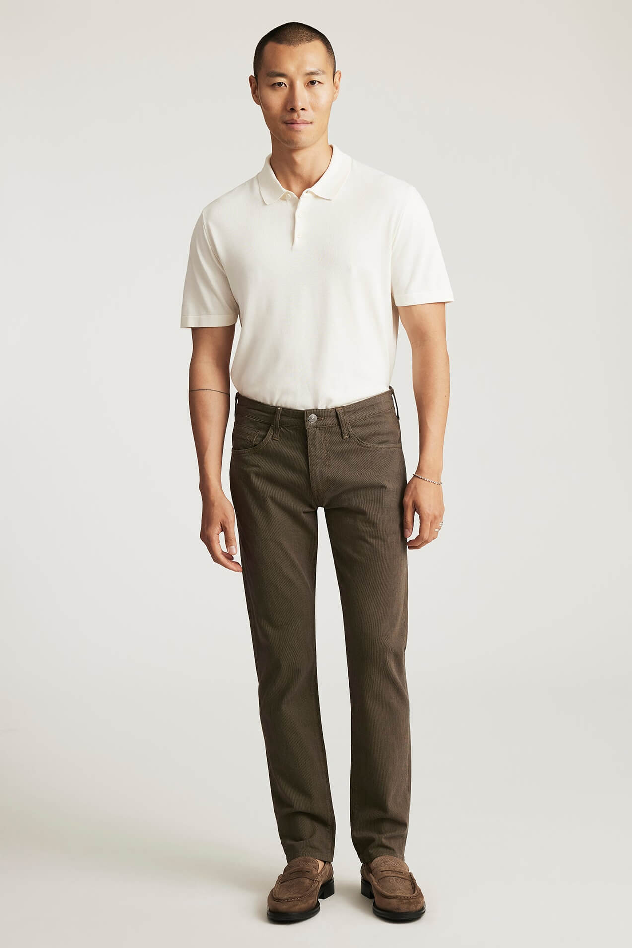 Mavi Jeans Jake Slim Leg in khaki stripe