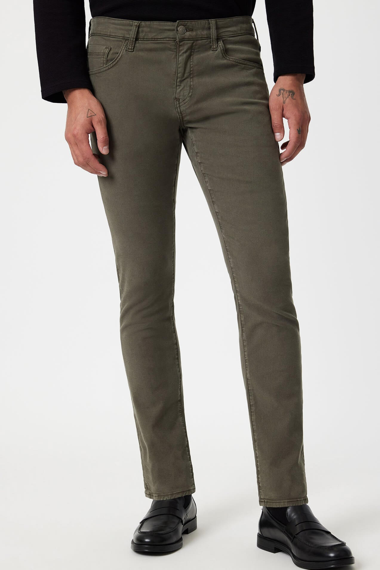 Mavi Jens Jake slim leg in tea leaf twill